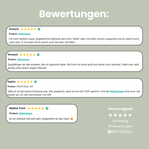 Waschbare Stilleinlagen
