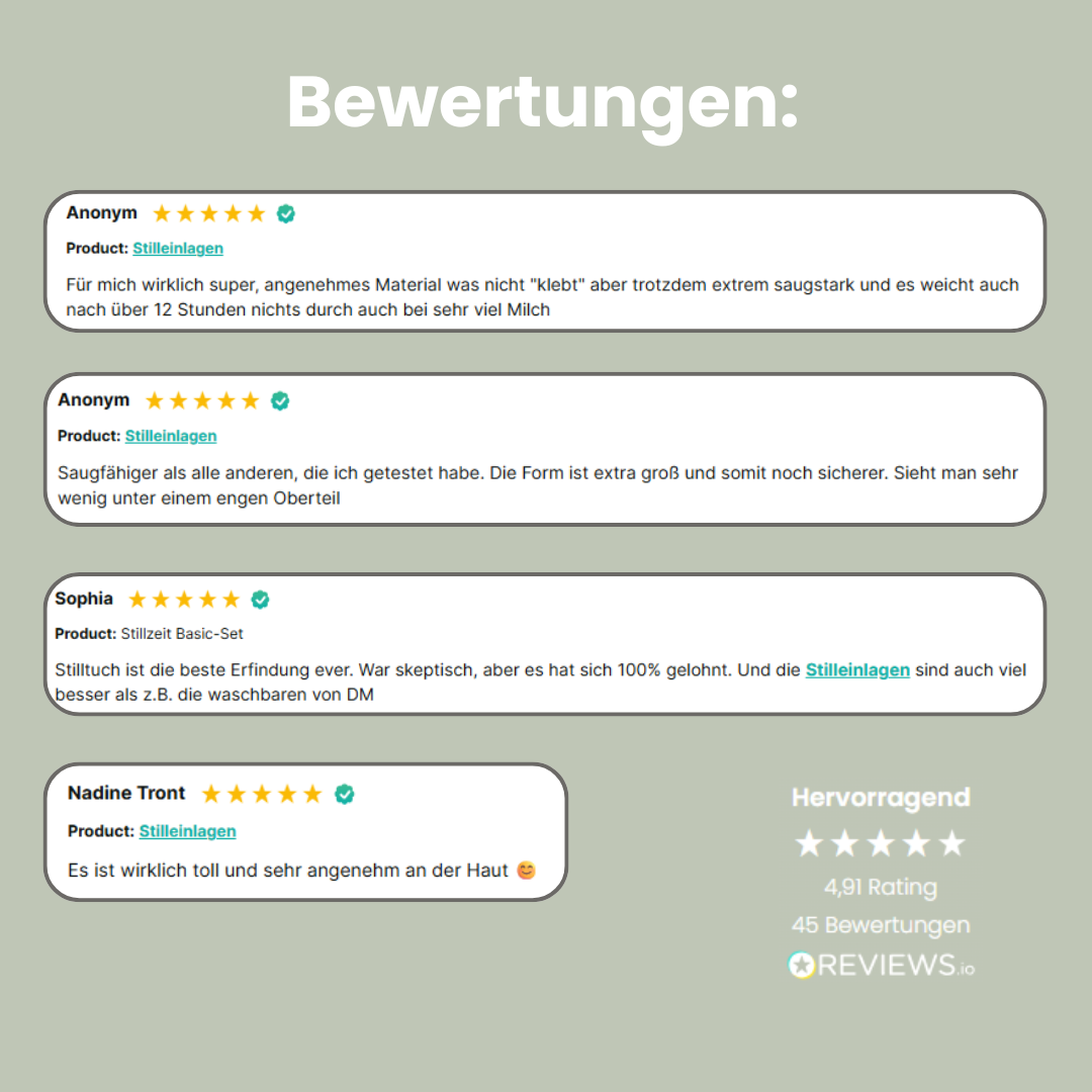 Waschbare Stilleinlagen